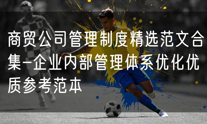商贸公司管理制度精选范文合集-企业内部管理体系优化优质参考范本