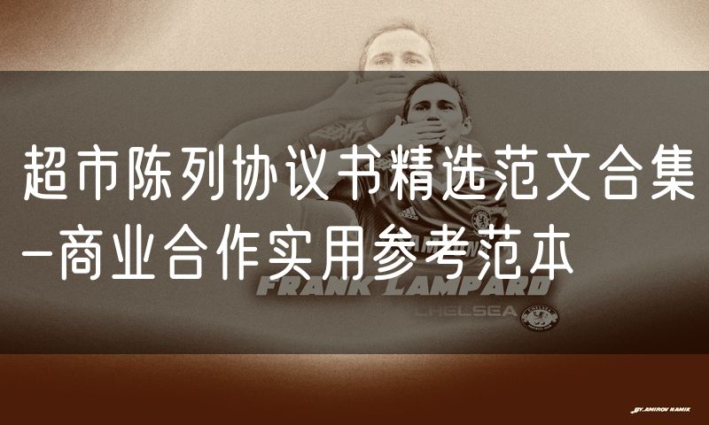 超市陈列协议书精选范文合集-商业合作实用参考范本