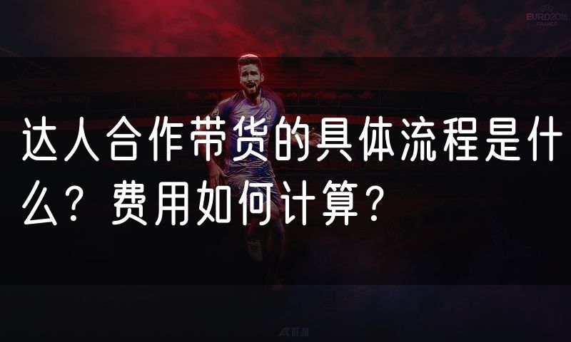 达人合作带货的具体流程是什么?费用如何计算?(20)