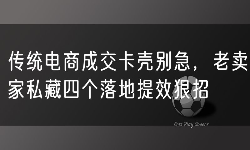 传统电商成交卡壳别急，老卖家私藏四个落地提效狠招(8)