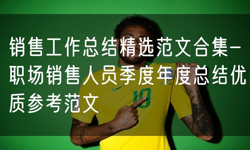 销售工作总结精选范文合集-职场销售人员季度年度总结优质参考范文