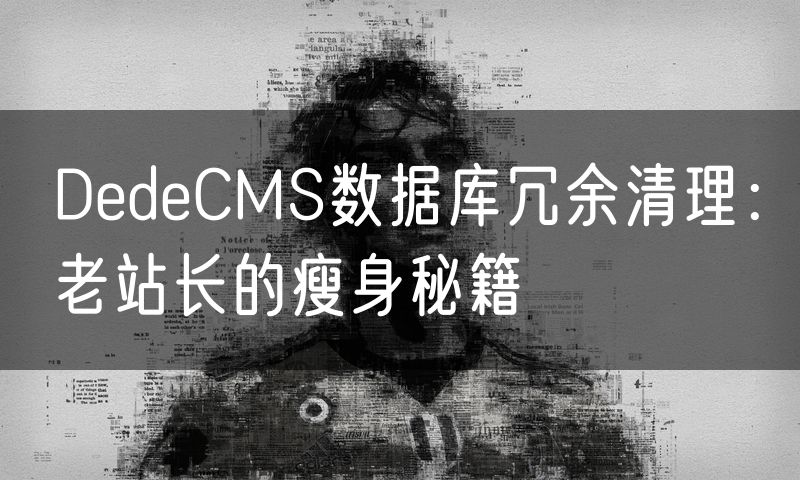 DedeCMS数据库冗余清理：老站长的瘦身秘籍(9)