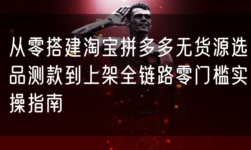 从零搭建淘宝拼多多无货源选品测款到上架全链路零门槛实操指南