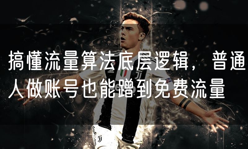 搞懂流量算法底层逻辑，普通人做账号也能蹭到免费流量