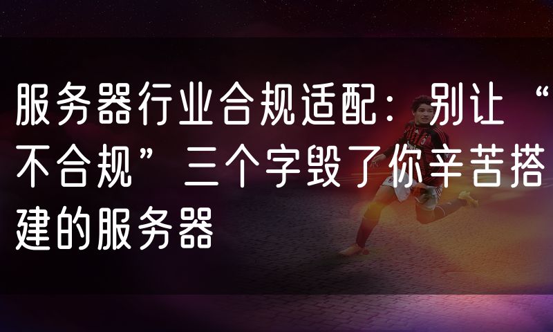 服务器行业合规适配:别让“不合规”三个字毁了你辛苦搭建的服务器