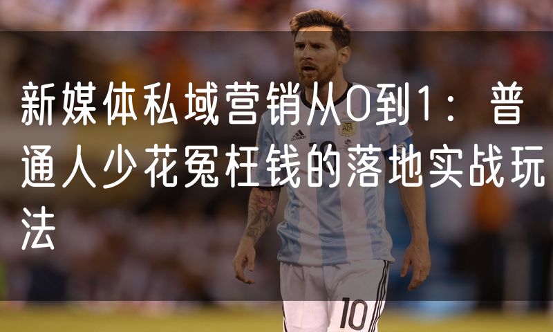 新媒体私域营销从0到1：普通人少花冤枉钱的落地实战玩法
