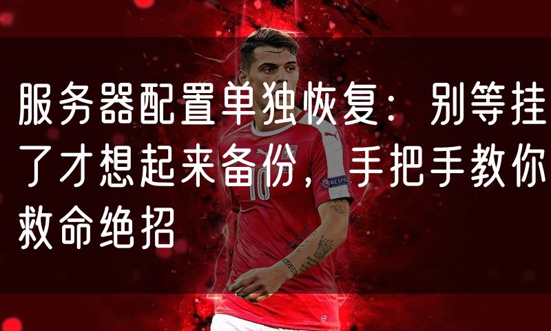 服务器配置单独恢复：别等挂了才想起来备份，手把手教你救命绝招
