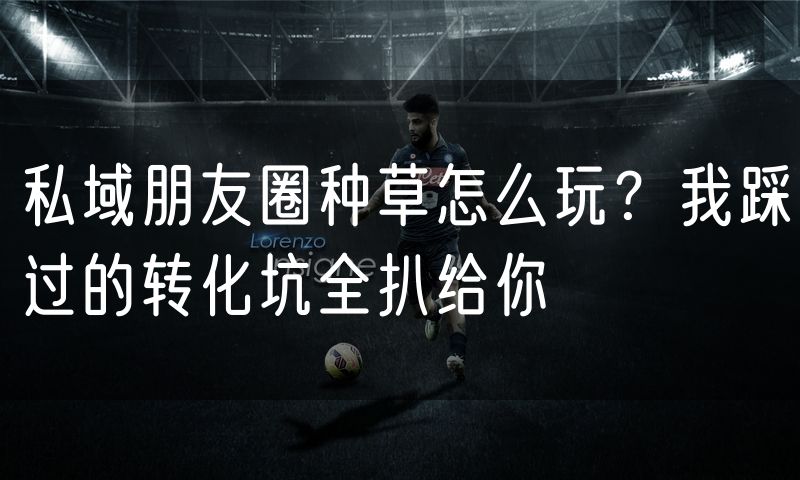 私域朋友圈种草怎么玩？我踩过的转化坑全扒给你