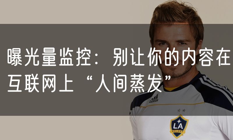 曝光量监控:别让你的内容在互联网上“人间蒸发”