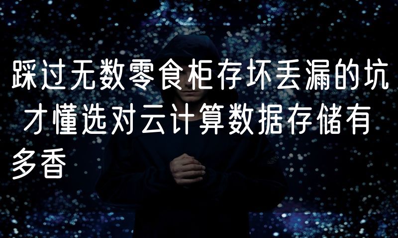 踩过无数零食柜存坏丢漏的坑 才懂选对云计算数据存储有多香
