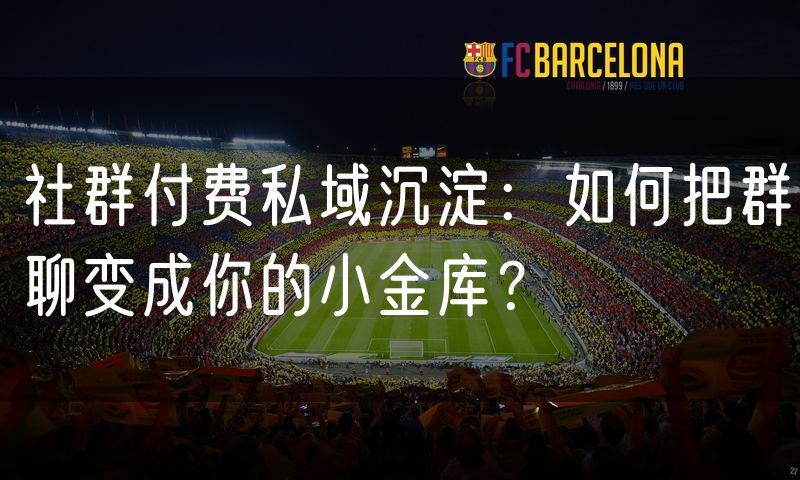社群付费私域沉淀:如何把群聊变成你的小金库?