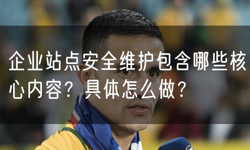 企业站点安全维护包含哪些核心内容?具体怎么做?