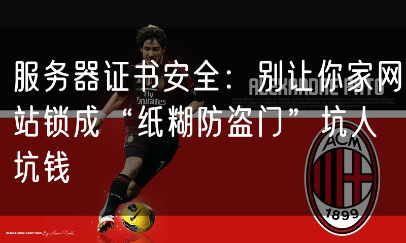 服务器证书安全:别让你家网站锁成“纸糊防盗门”坑人坑钱