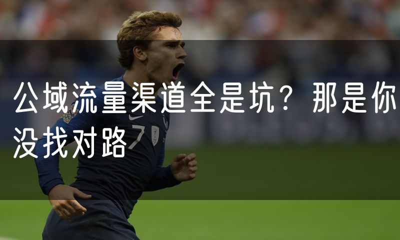 公域流量渠道全是坑?那是你没找对路