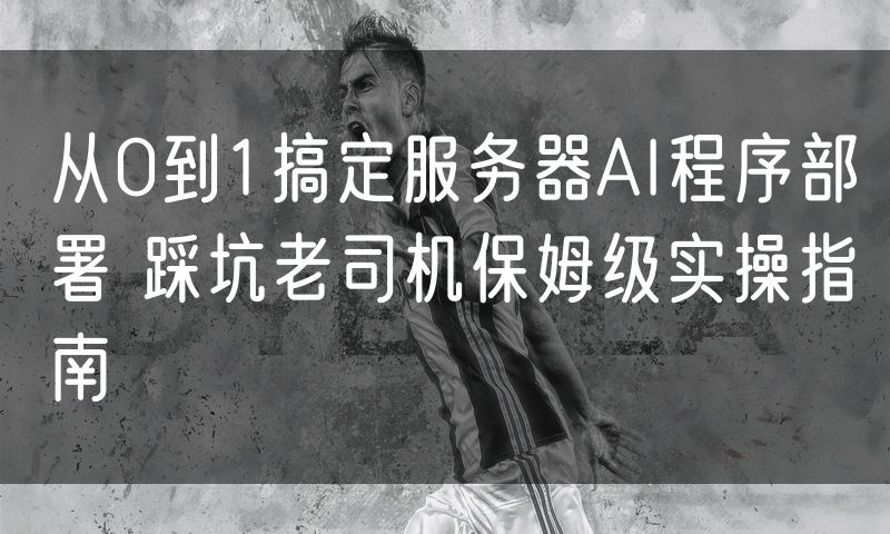 从0到1搞定服务器AI程序部署 踩坑老司机保姆级实操指南