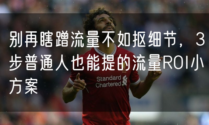 别再瞎蹭流量不如抠细节,3步普通人也能提的流量ROI小方案