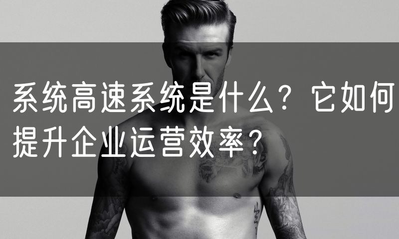 系统高速系统是什么？它如何提升企业运营效率？