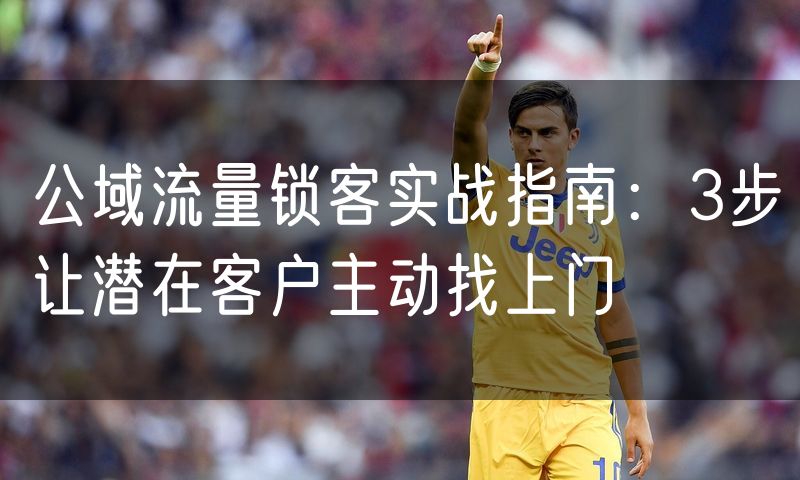 公域流量锁客实战指南:3步让潜在客户主动找上门