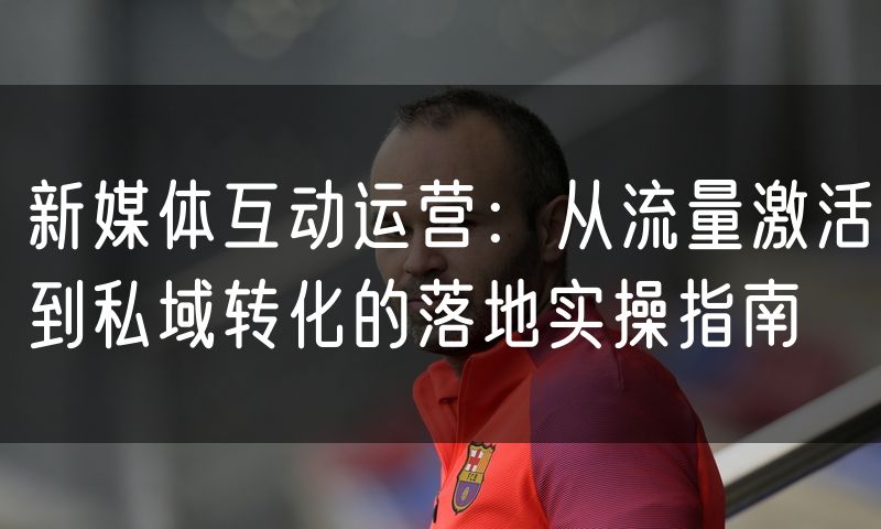 新媒体互动运营：从流量激活到私域转化的落地实操指南
