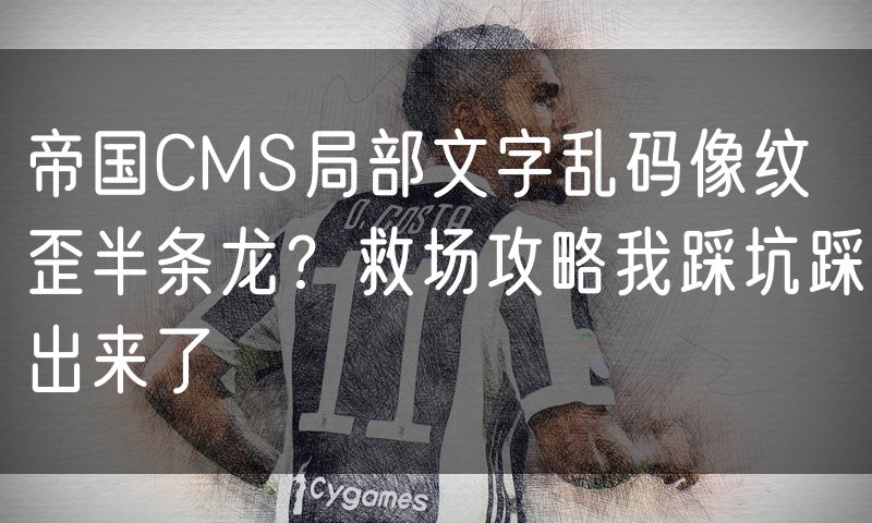 帝国CMS局部文字乱码像纹歪半条龙？救场攻略我踩坑踩出来了
