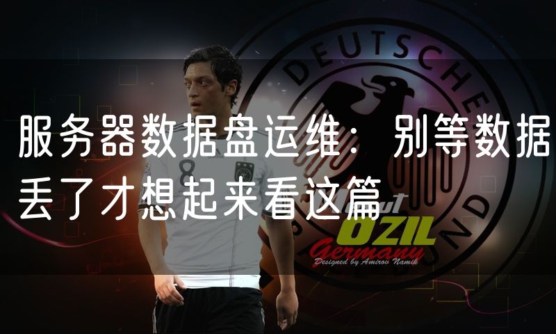 服务器数据盘运维：别等数据丢了才想起来看这篇