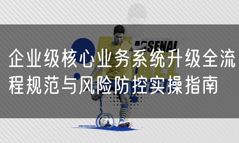 企业级核心业务系统升级全流程规范与风险防控实操指南