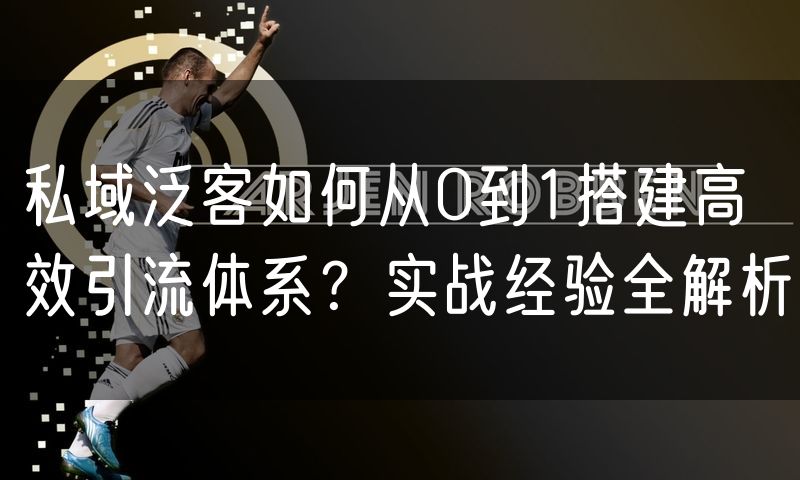 私域泛客如何从0到1搭建高效引流体系？实战经验全解析