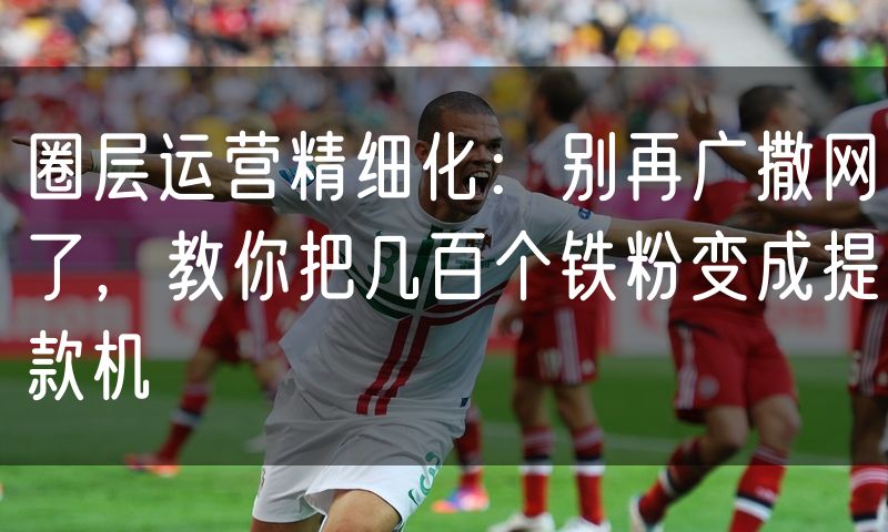 圈层运营精细化:别再广撒网了,教你把几百个铁粉变成提款机