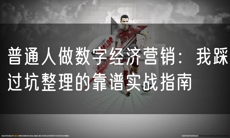 普通人做数字经济营销:我踩过坑整理的靠谱实战指南