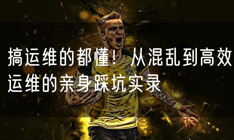 搞运维的都懂!从混乱到高效运维的亲身踩坑实录