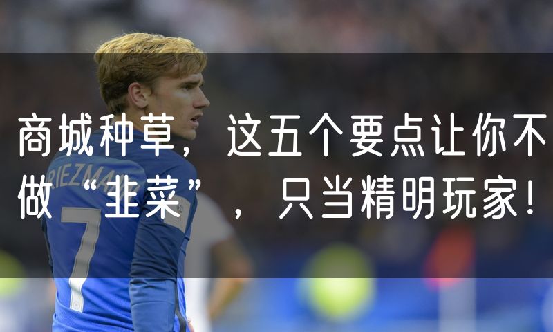 商城种草，这五个要点让你不做“韭菜”，只当精明玩家！