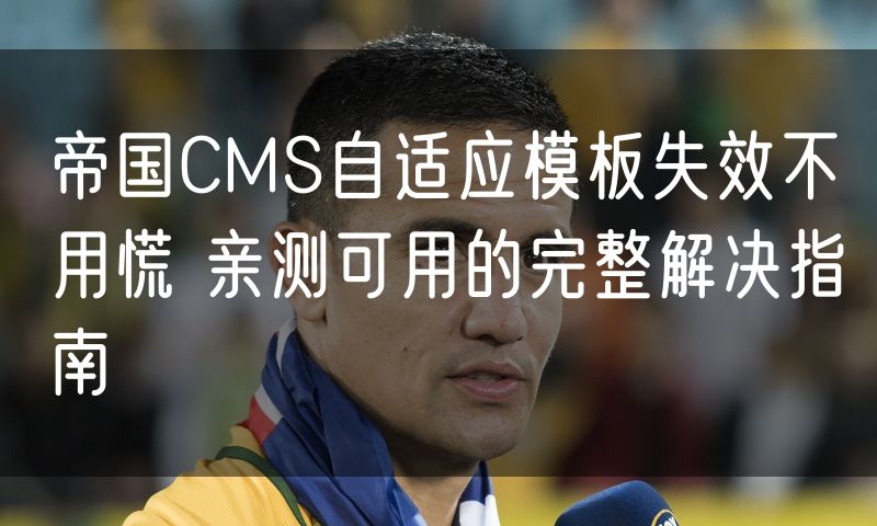 帝国CMS自适应模板失效不用慌 亲测可用的完整解决指南