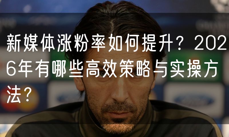 新媒体涨粉率如何提升？2026年有哪些高效策略与实操方法？