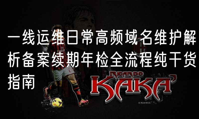 一线运维日常高频域名维护解析备案续期年检全流程纯干货指南