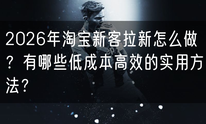 2026年淘宝新客拉新怎么做?有哪些低成本高效的实用方法?