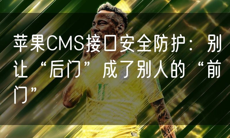 苹果CMS接口安全防护:别让“后门”成了别人的“前门”