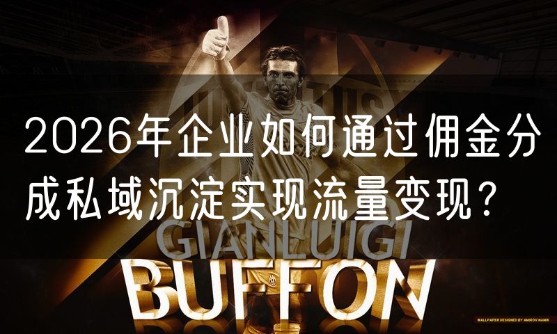2026年企业如何通过佣金分成私域沉淀实现流量变现？