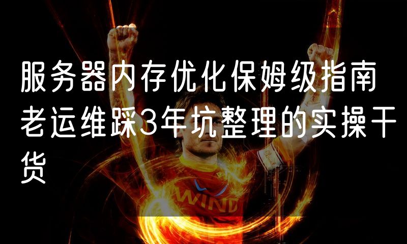 服务器内存优化保姆级指南 老运维踩3年坑整理的实操干货