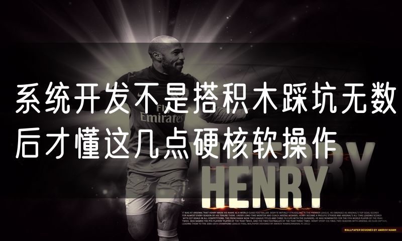系统开发不是搭积木踩坑无数后才懂这几点硬核软操作