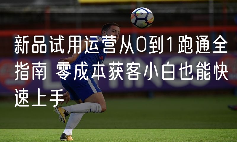 新品试用运营从0到1跑通全指南 零成本获客小白也能快速上手