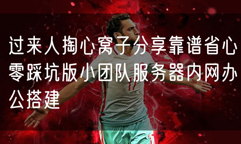 过来人掏心窝子分享靠谱省心零踩坑版小团队服务器内网办公搭建