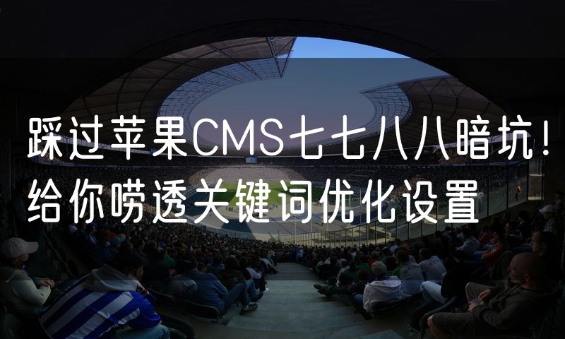 踩过苹果CMS七七八八暗坑!给你唠透关键词优化设置