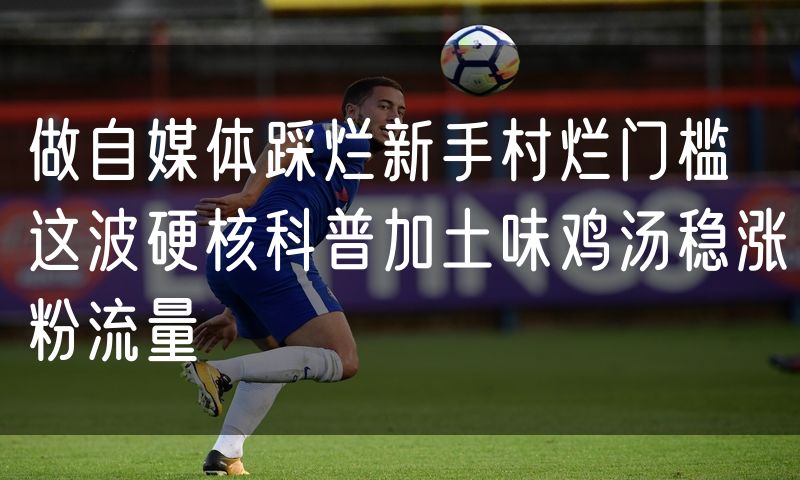 做自媒体踩烂新手村烂门槛 这波硬核科普加土味鸡汤稳涨粉流量