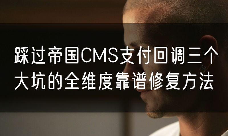 踩过帝国CMS支付回调三个大坑的全维度靠谱修复方法