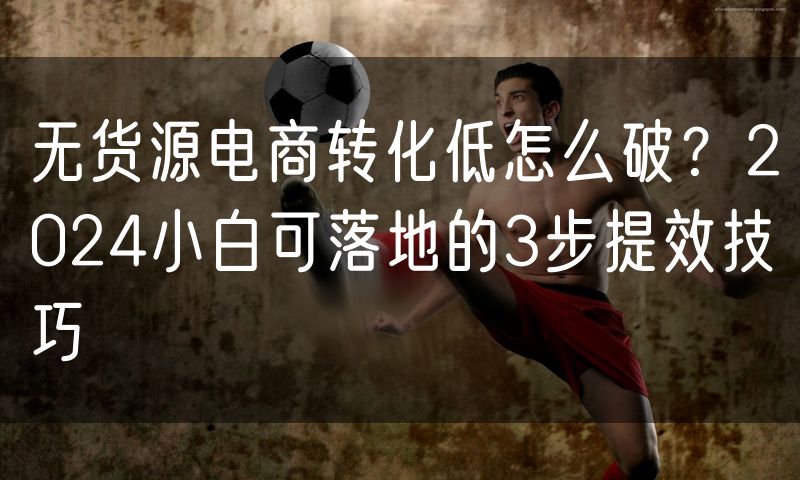 无货源电商转化低怎么破?2024小白可落地的3步提效技巧