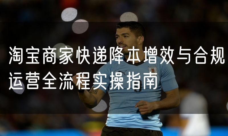 淘宝商家快递降本增效与合规运营全流程实操指南