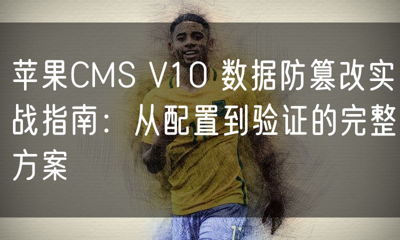 苹果CMS V10 数据防篡改实战指南：从配置到验证的完整方案