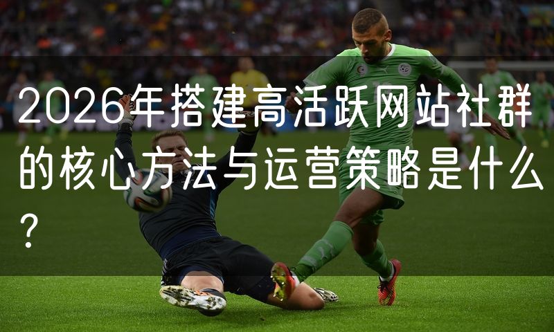 2026年搭建高活跃网站社群的核心方法与运营策略是什么？