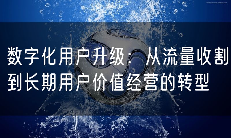 数字化用户升级:从流量收割到长期用户价值经营的转型