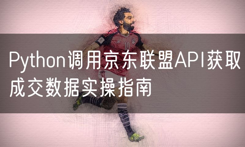 Python调用京东联盟API获取成交数据实操指南